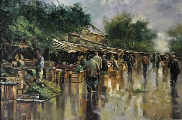 تابلو نقاشی بازار روز