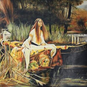 تابلو نقاشی دختر قایق سوار