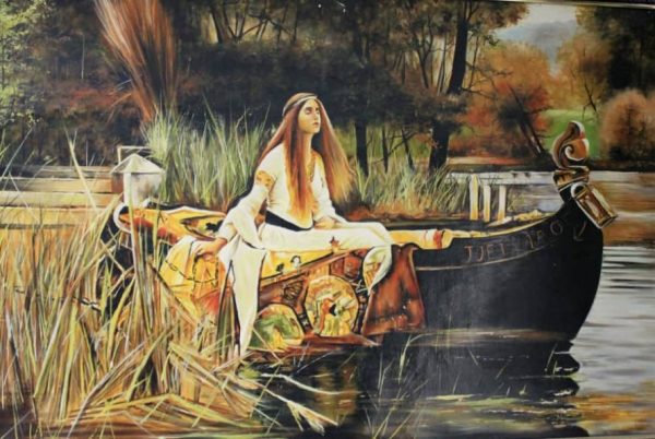 تابلو نقاشی دختر قایق سوار